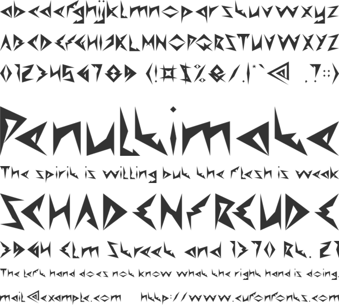 Shinobi Ninja font preview