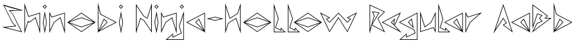 Shinobi Ninja-Hollow Regular font