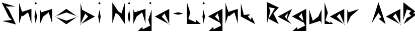 Shinobi Ninja-Light Regular font