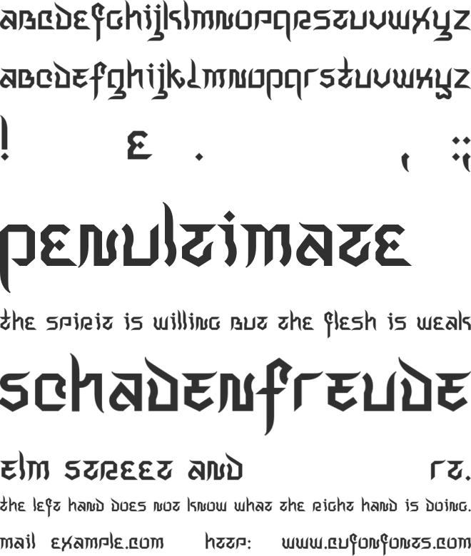 Indochine font preview