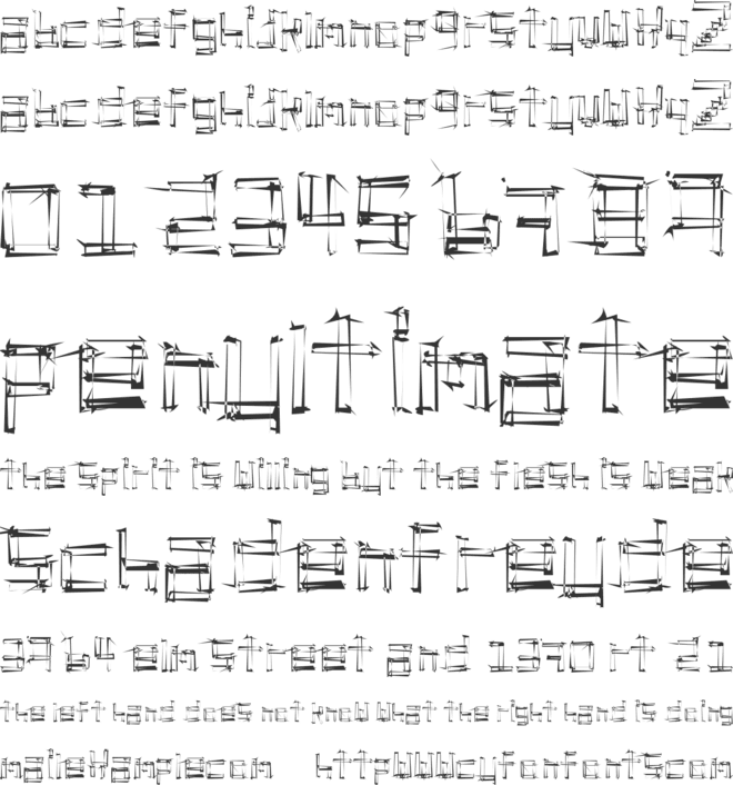 stickchop font preview