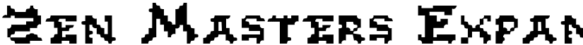 Zen Masters Expanded Expanded font