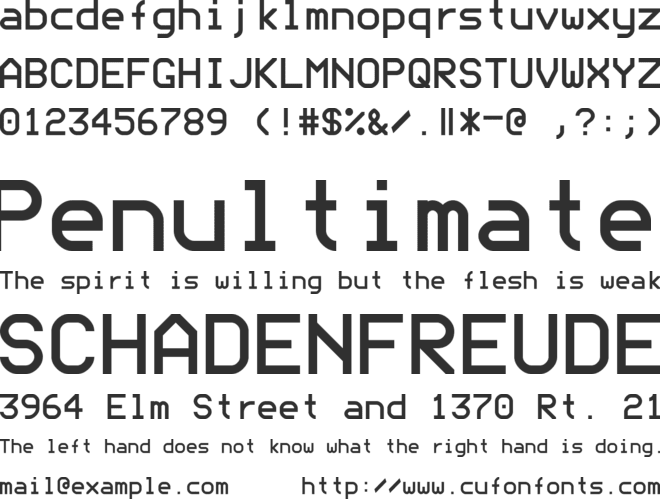 ModeNine font preview