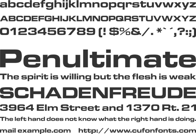 Eurostile MN font preview