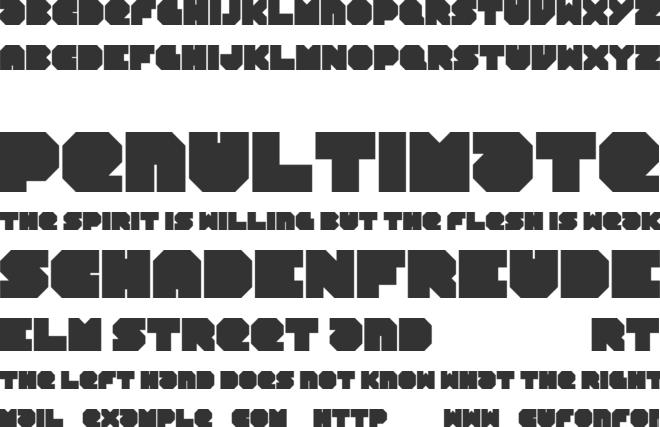 XD Boogie font preview