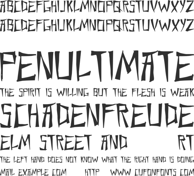 Chang and Eng font preview