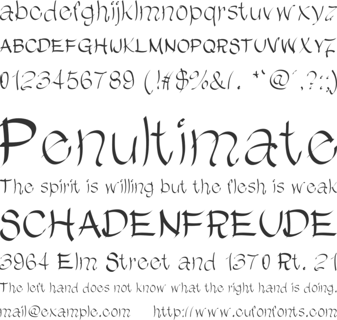 ChinChan font preview