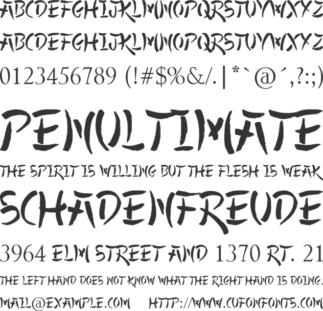 All Yoko font preview