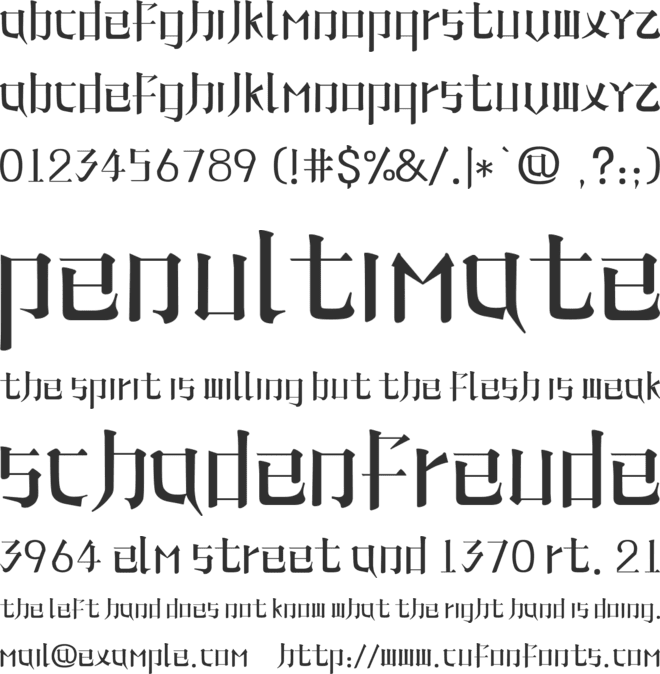 Line phone font font preview