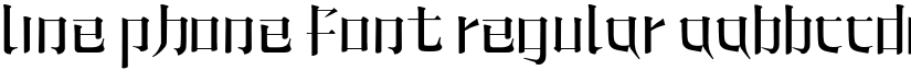 Line phone font Regular font
