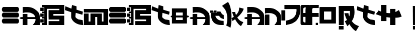EastWestBackandForth Regular font