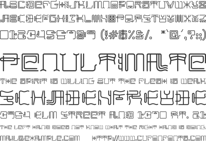 Maximage ZhiLong font preview