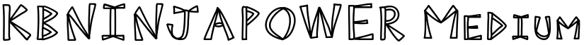 KBNINJAPOWER Medium font