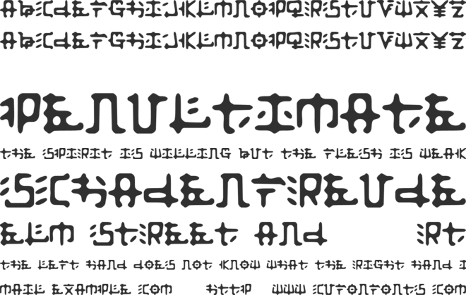 Zaibatsu font preview