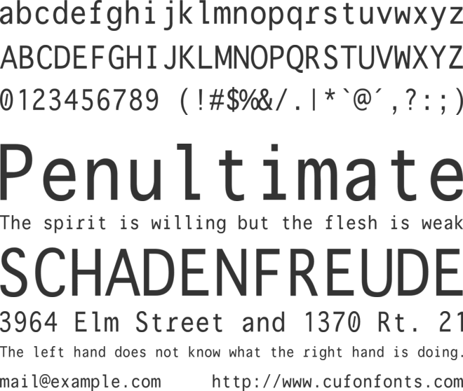 Onuava font preview