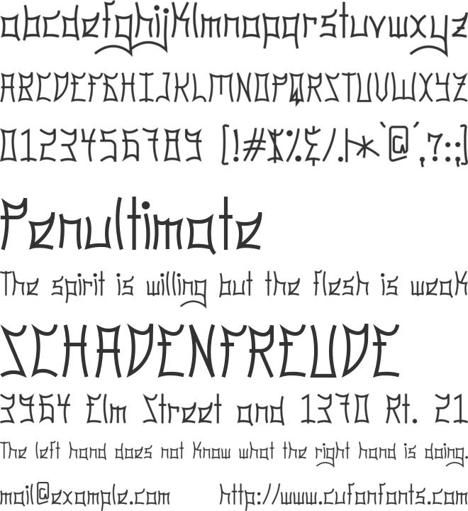 Guangzhou font preview