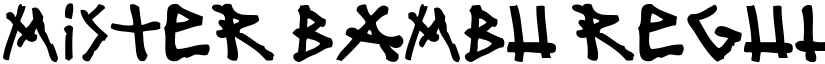 mister bambu Regular font