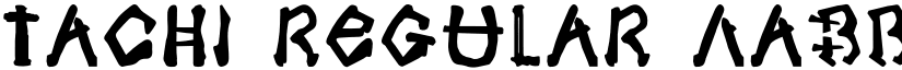 Tachi Regular font