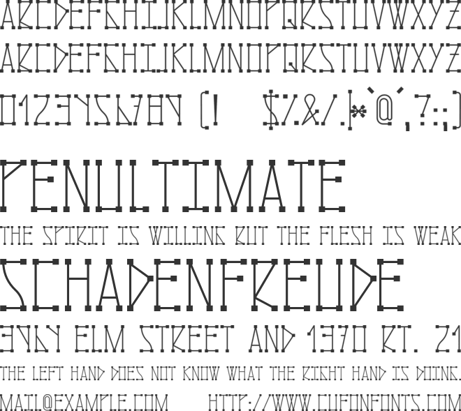 Moleculan font preview