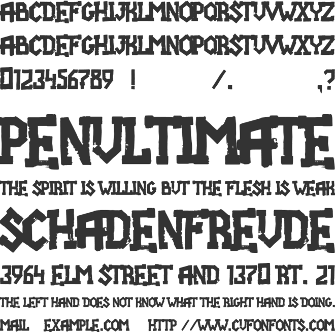 Fight team 18 font preview