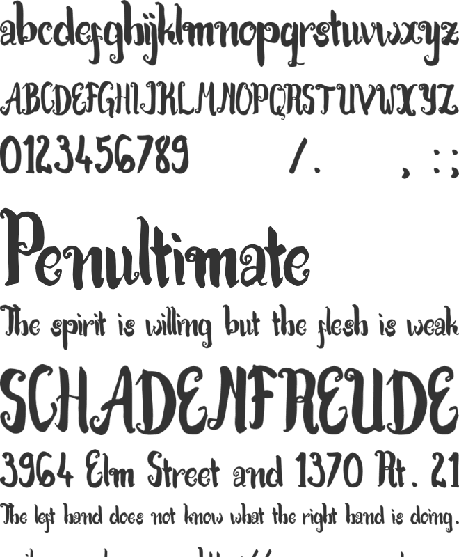 Kracktone font preview