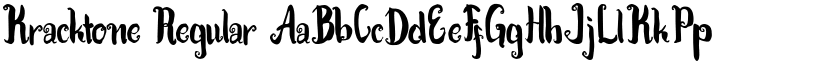 Kracktone Regular font
