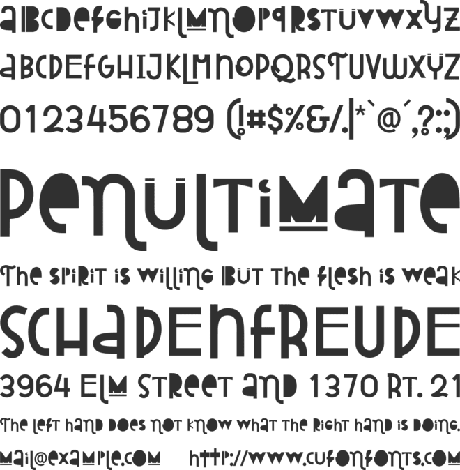 Attracted Monday font preview