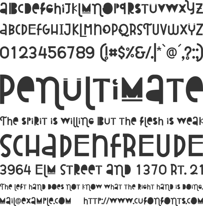 Attracted Monday font preview