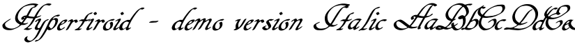 Hypertiroid - demo version font download