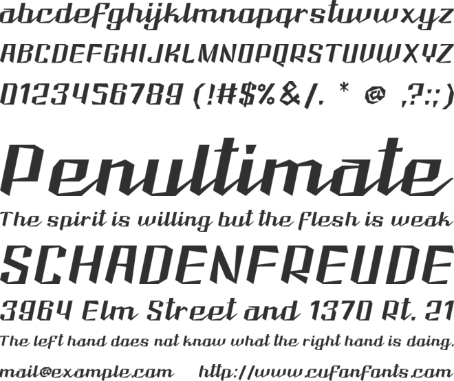 Black Coopy Free Version font preview