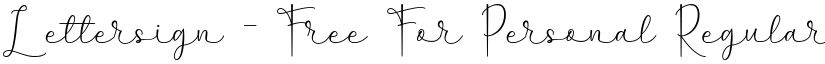 Lettersign - Free For Personal Regular font