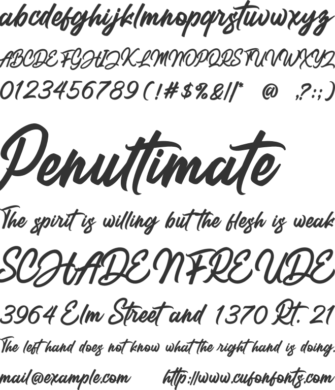 Jesicha Martine font preview