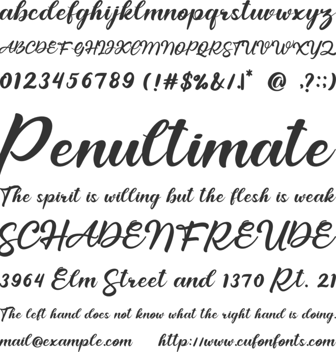 Better Together font preview