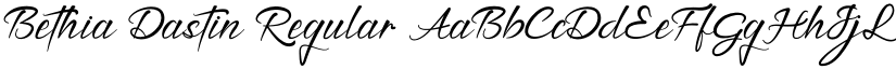Bethia Dastin Regular font