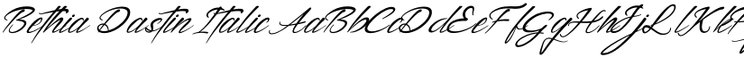 Bethia Dastin Italic font