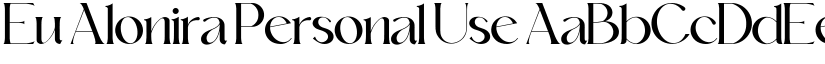Eu Alonira Personal Use font