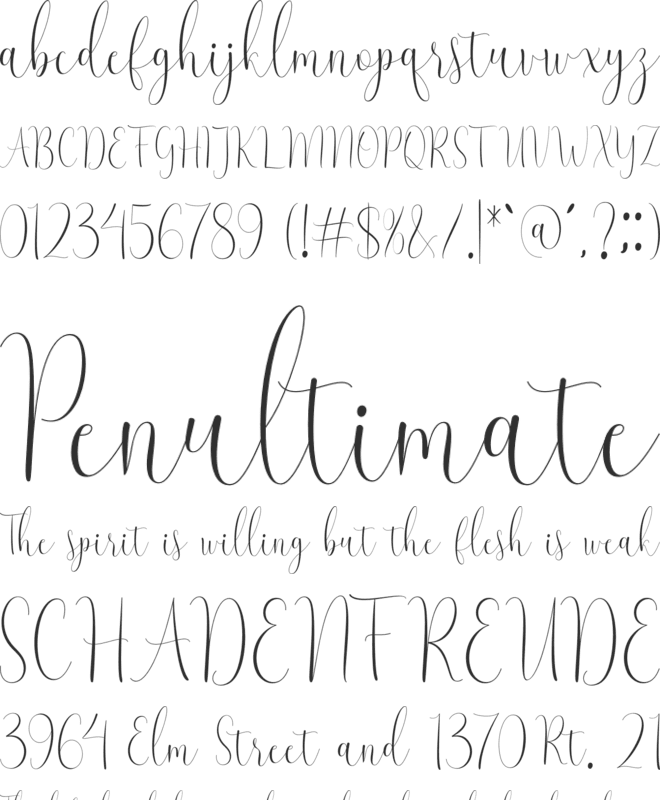 Melody font preview