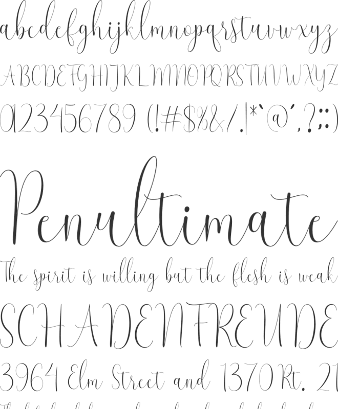 Melody font preview