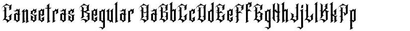 Cansetras Regular font