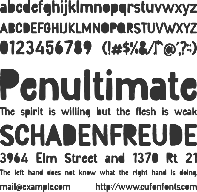 Rumini Namamu font preview