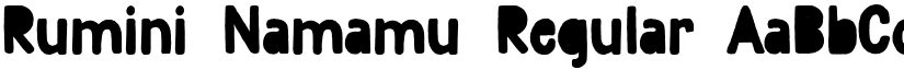 Rumini Namamu Regular font