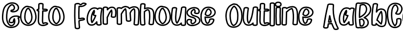 Goto Farmhouse Outline font