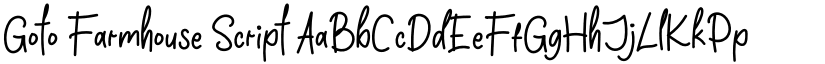 Goto Farmhouse Script font