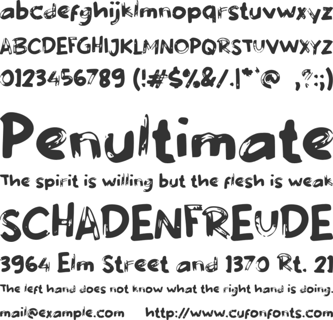 e Empang font preview