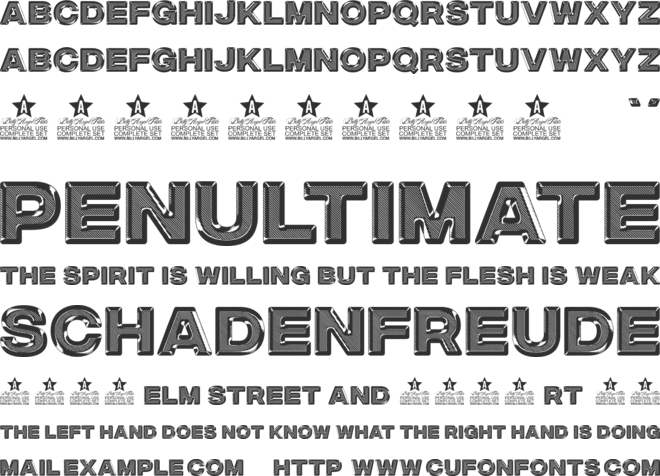 GRAVIS PERSONAL USE font preview