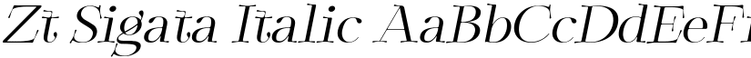 Zt Sigata Italic font