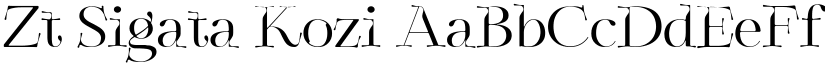 Zt Sigata Kozi font