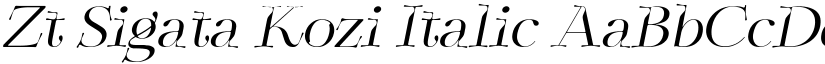 Zt Sigata Kozi Italic font