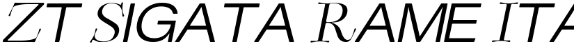 Zt Sigata Rame Italic font