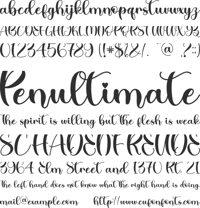 Lovitha - Personal Use font preview